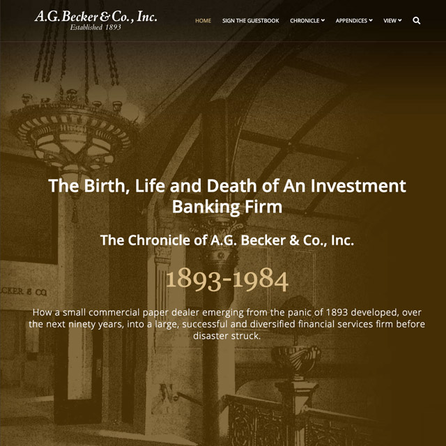 A.G. Becker & Co., Inc. Chronicle